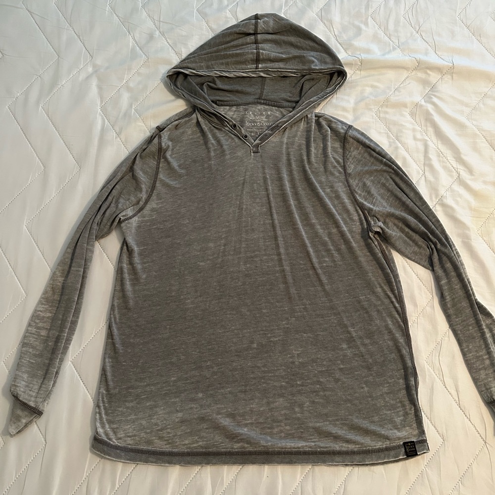Lucky Brand Thin Gray Hoodie
